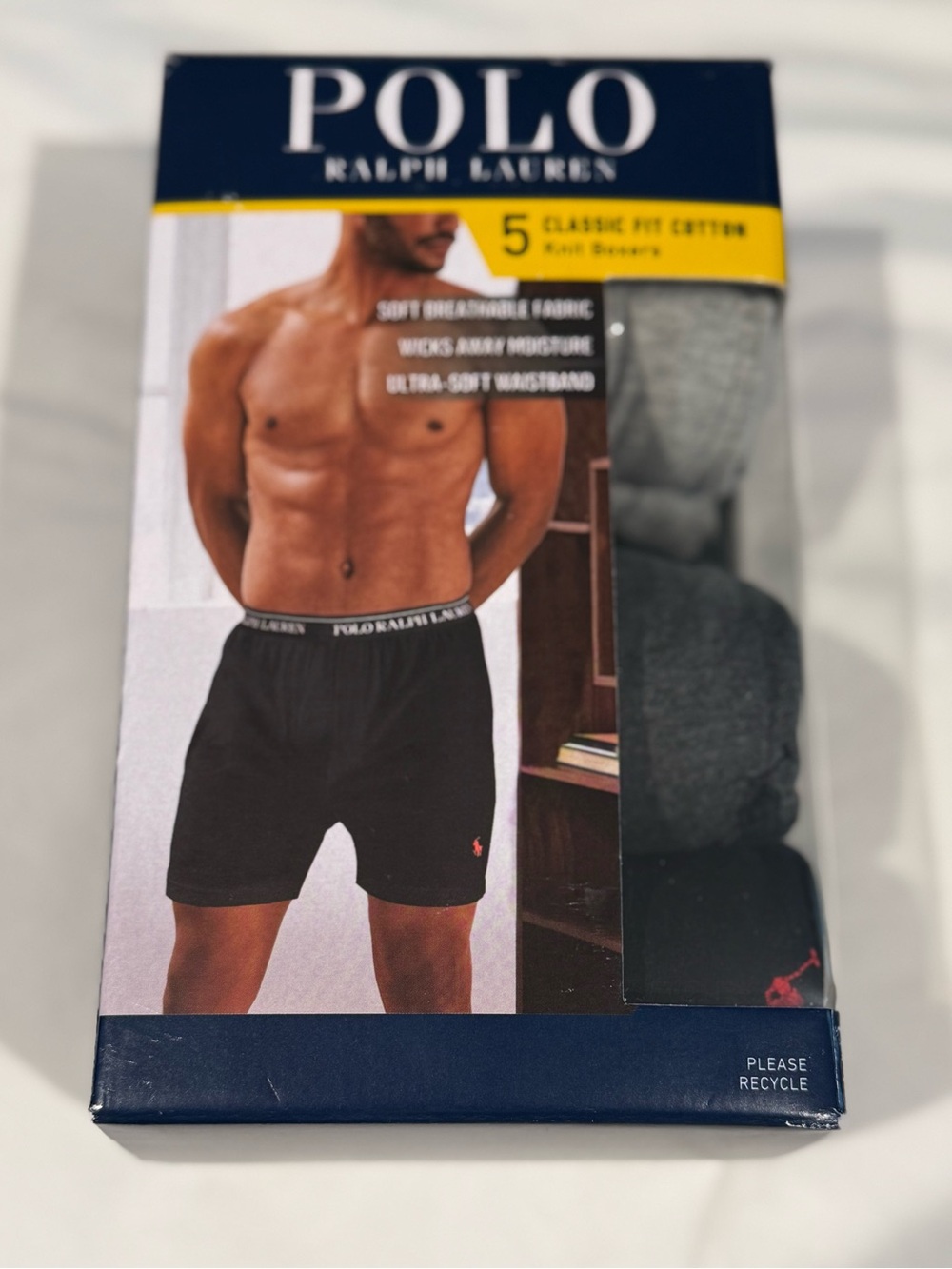 Polo by Ralph Lauren Black & Gray Men’s Boxer Shorts 5-Pack